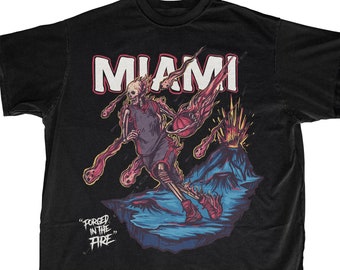 Miami Basketball T Shirt | Miami Graphic Bootleg T Shirt
