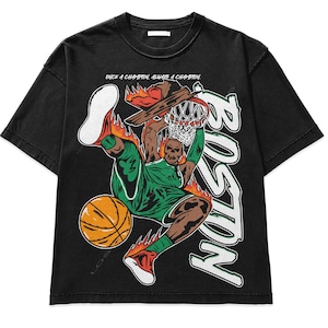 Boston Basketball T Shirt, Boston Graphic Bootleg T-Shirt, Vintage Boston T Shirt, Boston Shirt, Retro Boston Tshirt