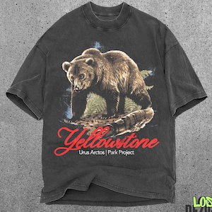 Yellowstone Bear Graphic T-Shirt: National Park, Nature Lover Gift