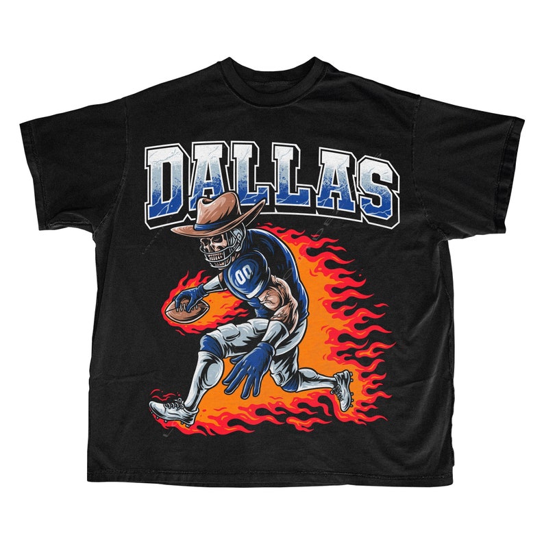 Dallas Football T Shirt Dallas Graphic Bootleg T Shirt Dallas Shirt Dallas Fans image 1
