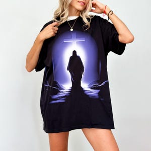 Jesus Shirt, Vintage Jesus T Shirt, Christian Streetwear Religious Gift for Him, Christian Gift, Faith Apparel, Church Shirt, God Shirt, Y2k Black