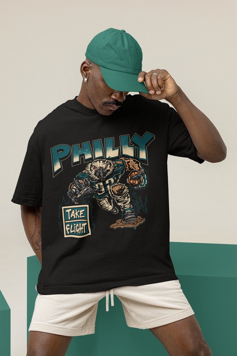 Philadelphia Football T Shirt Vintage Philadelphia Graphic T-Shirt image 1