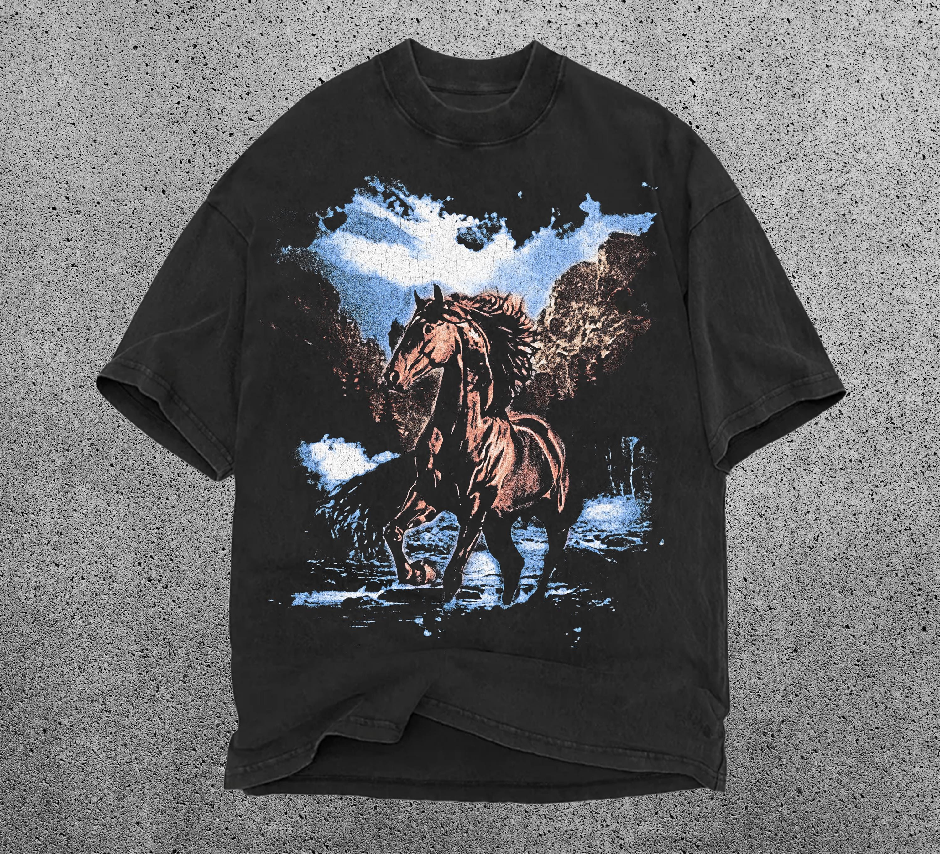トップス Labyrins Dont Cry Horse Tshirt Charcoal トップス Labyrins Shury Dont Cry Horse Tshirt Labyrins Dont