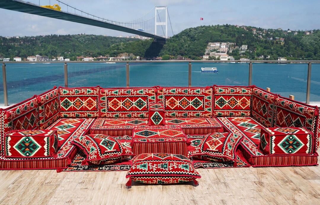 U Shaped Entryway Bench Indoor Benches Arabic Floor Seating Etsy