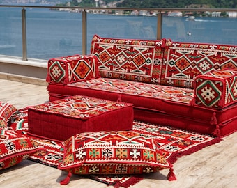 8" Thickness Arabic Floor Seating, Arabic Majlis, Arabic Livingroom Couch, Oriental Cushion, Moroccan Cushion, Ethnic Floor Cushion