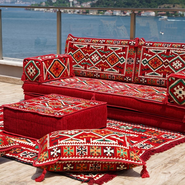 8" Thickness Arabic Floor Seating, Arabic Majlis, Arabic Livingroom Couch, Oriental Cushion, Moroccan Cushion, Ethnic Floor Cushion