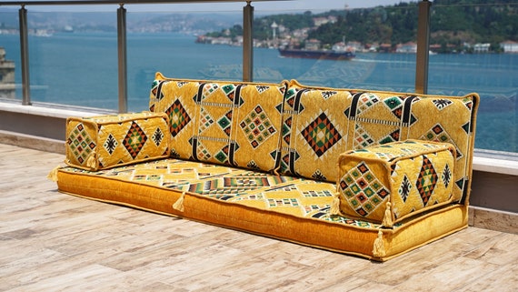 4 Single Arabic Sofa Daybed Cushion Floor Cushion Reading Nook