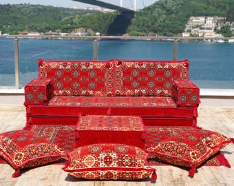 8" Thickness Turkish Sofa, Housewarming Gift, Sofa Bed, Home Decor, Floor Cushion Sofa, Moroccan Decor, Loveseat