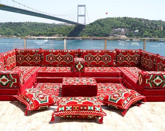 8 Inch Thick Oriental Sofa Seating, Floor Cushions, Arabic Jalsa Set, Moroccan Pillow, Arabic Floor Sofa, Bench Cushions, Pallet Sofas