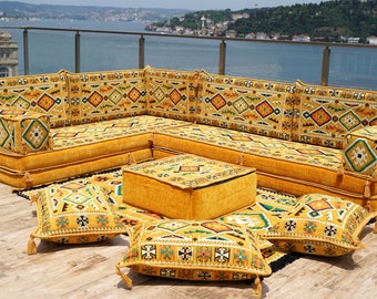 Moroccan Floor Couch Floor Seating Unstuffed Complete Set Long