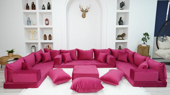 Tea Rose Plush Velvet Luxury Sofa Topper