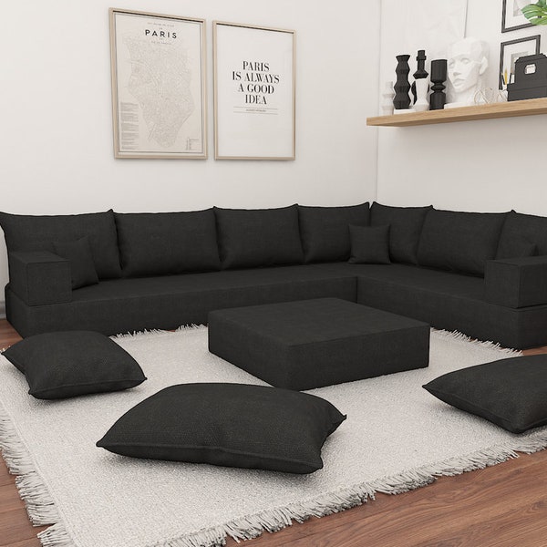 Black Couch Cushions Etsy