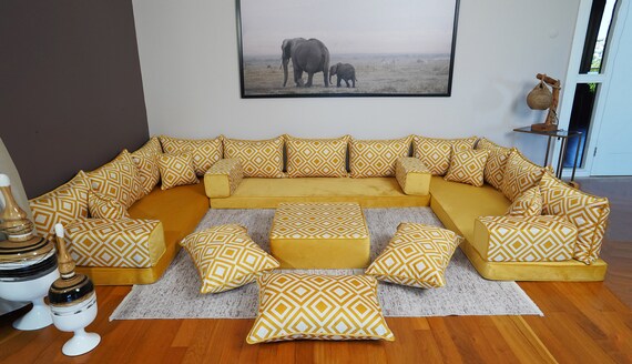 Moroccan top sofa cushions