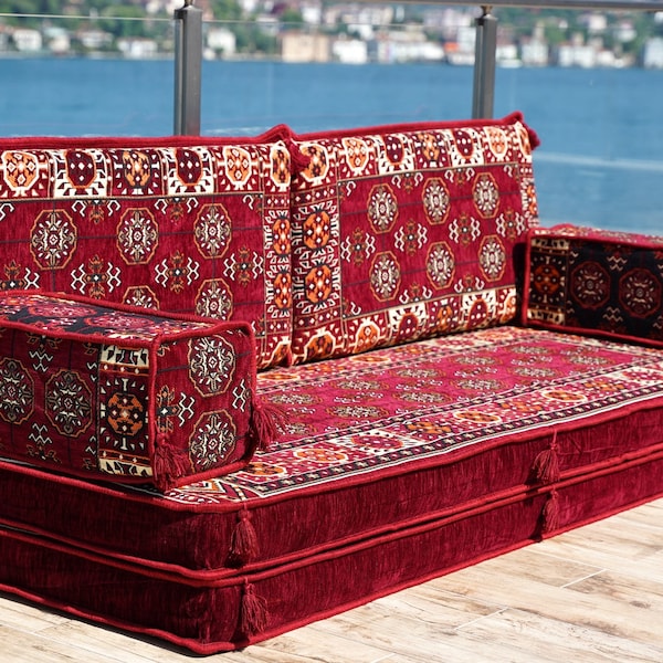 8 Inch Thick Authentic Sofa, Bench Cushions, Living Room Sofa, Turkish Floor Seating Set, Pallet Sofa, Moroccan Sofa Set, Futon Sofa Bed