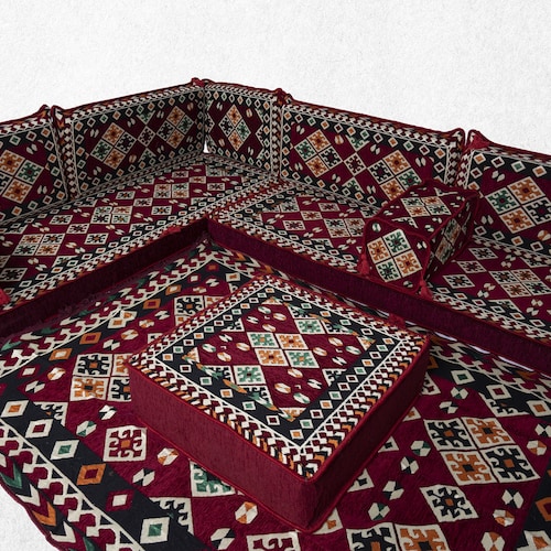 U Shaped Arabic Sofa Set Terrace Pallet Sofa Royal Blue Etsy Canada