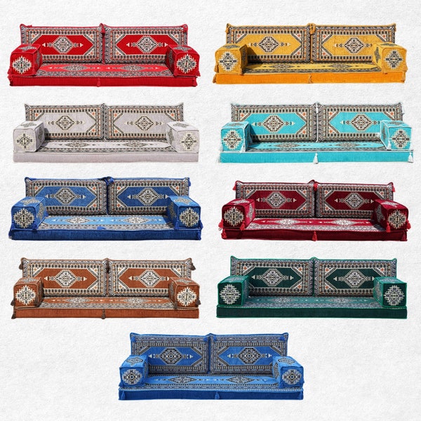 Single Arabic Floor Seating Cushions, Arabic Majlis Floor Sofa, Reading Nook, Love seat Sofa, Single Floor Couch, Ottoman Floor Pillow