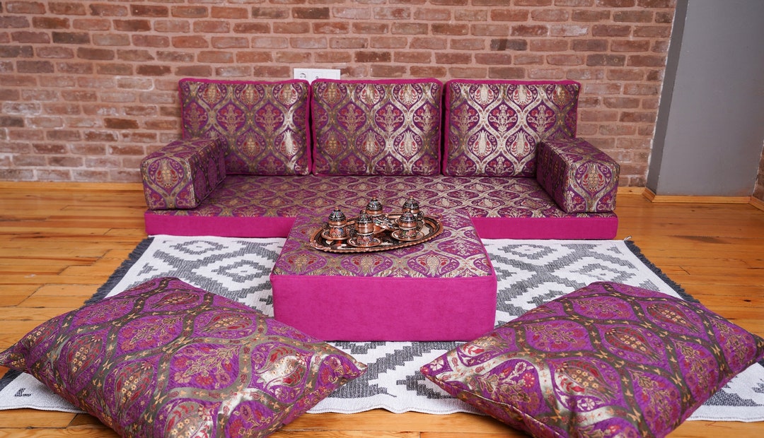 Premium Single Sofa Set, Arabic Sofa Set, Floor Cushions, Arabic