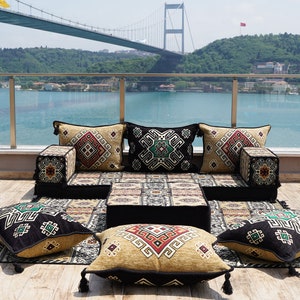 Moritania Yellow Traditional Arabic Sofa Set, Reading Nook, Sectional Sofa, Turkish Sofa Set, Arabic Sofa, Floor Couches, Arabic Majlis