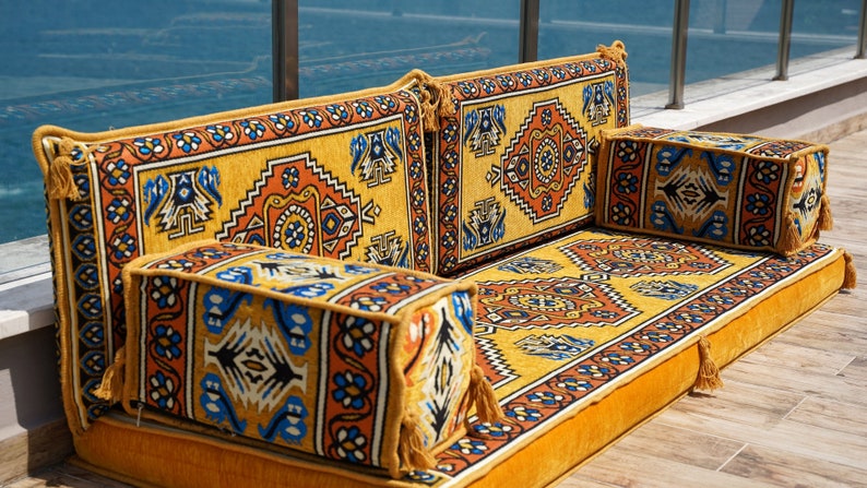 8 Inch Thick Single Sofa Set, French Cushion, Moroccan Sofa, Seat Cushion, Daybed Cushion, Reading Nook, Pallet Sofa Cushions image 8