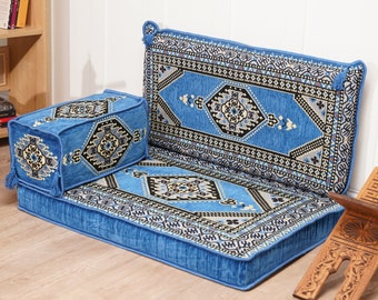 8 Color Options, Sky Blue Loveseats, Arabic Sofa Floor Seating Set, Arabic Majlis, Pallet Sofa, Prayer Room Cushions, Turkish Floor Sofa