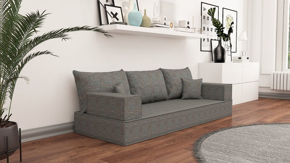 Linen 8 Color K033 Floor Couch Floor Sofa Floor Cushion Floor Pouf Floor Seating Sofa Window Seat Floor Seat Bohemian Furniture Etsy
