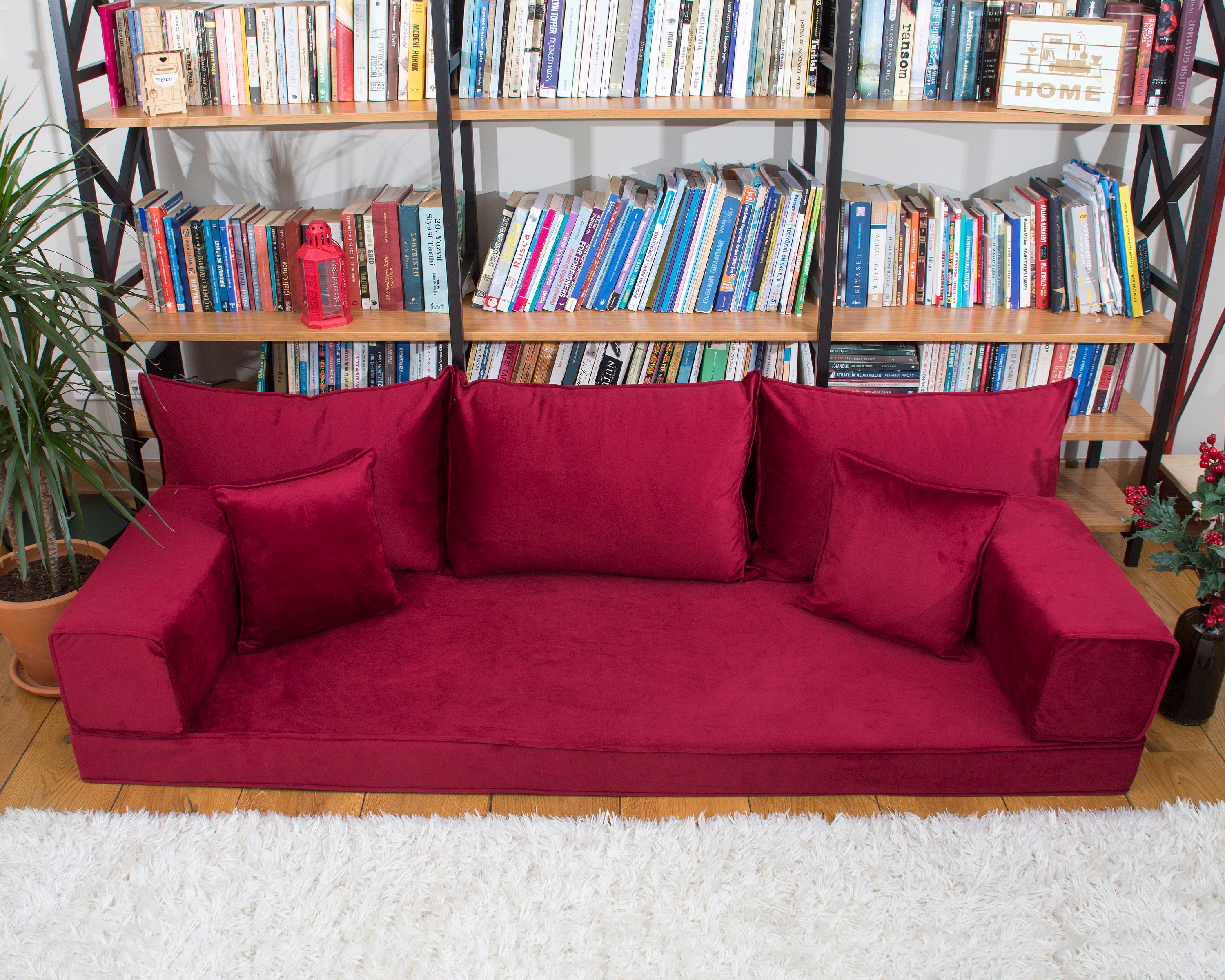 Maroon Color Velvet Floor Sofas Meditation Sofas Moroccan Etsy
