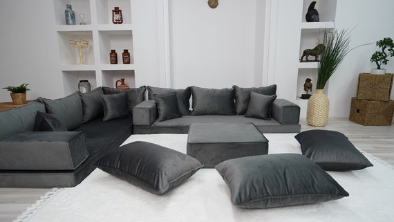 Almohadas para sofa gris hotsell
