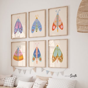 Butterfly Nursery Art Print Set: Playful Geometric Decor - Etsy