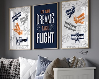 Taking Flight - Airplane - Kids Room, Nursery & Home Décor - 7.5 X 10