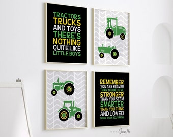 Tractor Nursery Art Prints: Boys Room Decor, Farm Theme