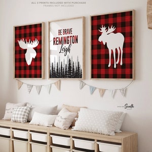 Buffalo plaid baby room on sale