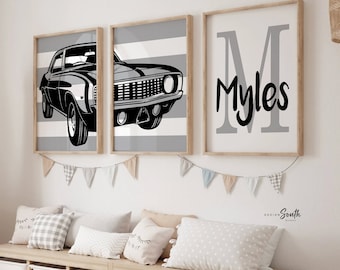 1969 Chevy Camaro SS350 Print: Vintage Car Nursery Decor