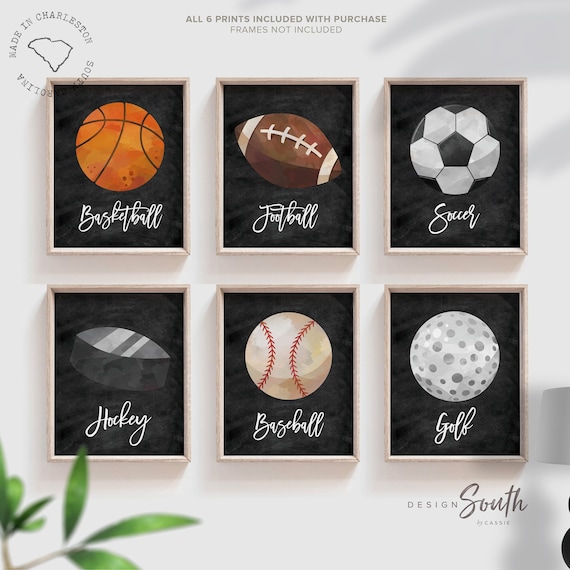Sports Wall Art Theme Sports Decor for Boy Room Baseball Etsy