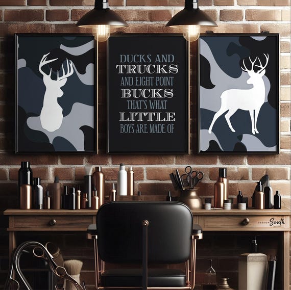 Hunting Nursery Prints: Deer, Ducks, Camouflage Decor