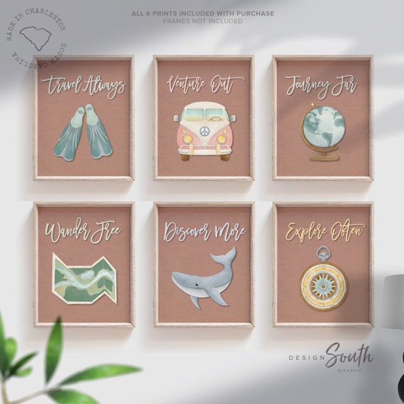 Travel nursery art, travel nursery decor, bedroom kids travel themed, travel-inspired nursery, baby room travel theme, global baby artwork