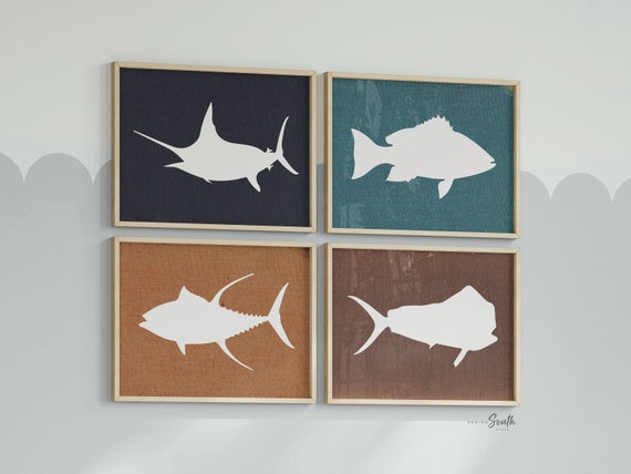 Boys fishing bedroom wall art, fish decor for boys, boys fishing theme, fish prints, baby boy fisherman, fish nursery art boys, fish decor