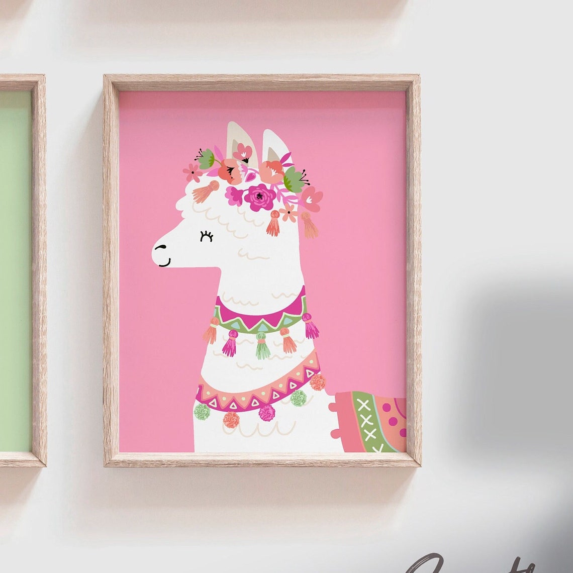Llama Nursery Decor Llama Nursery Art Llama Theme Llama Etsy