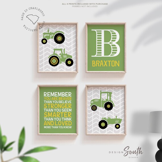 Tractor trucks boys bedroom, little boys inspirational quote, big boy bedroom, boys trucks art prints, tractor pictures wall decorations kid