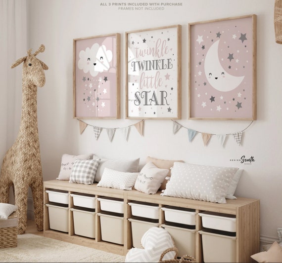 Mauve nursery decor, mauve nursery art, mauve girls room, baby nursery quote, mauve and gray, mauve and blush decor, nursery mauve wall art