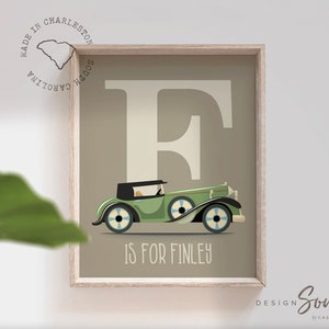 Vintage classic car kids wall art, car prints boys room decor, vehicle themed kids wall art, playroom wall ideas, big boy bedroom, car decor