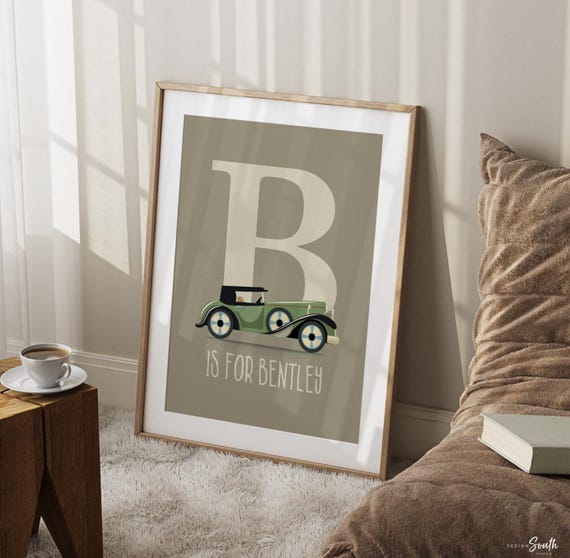 Vintage classic car kids wall art, car prints boys room decor, vehicle themed kids wall art, playroom wall ideas, big boy bedroom, car decor