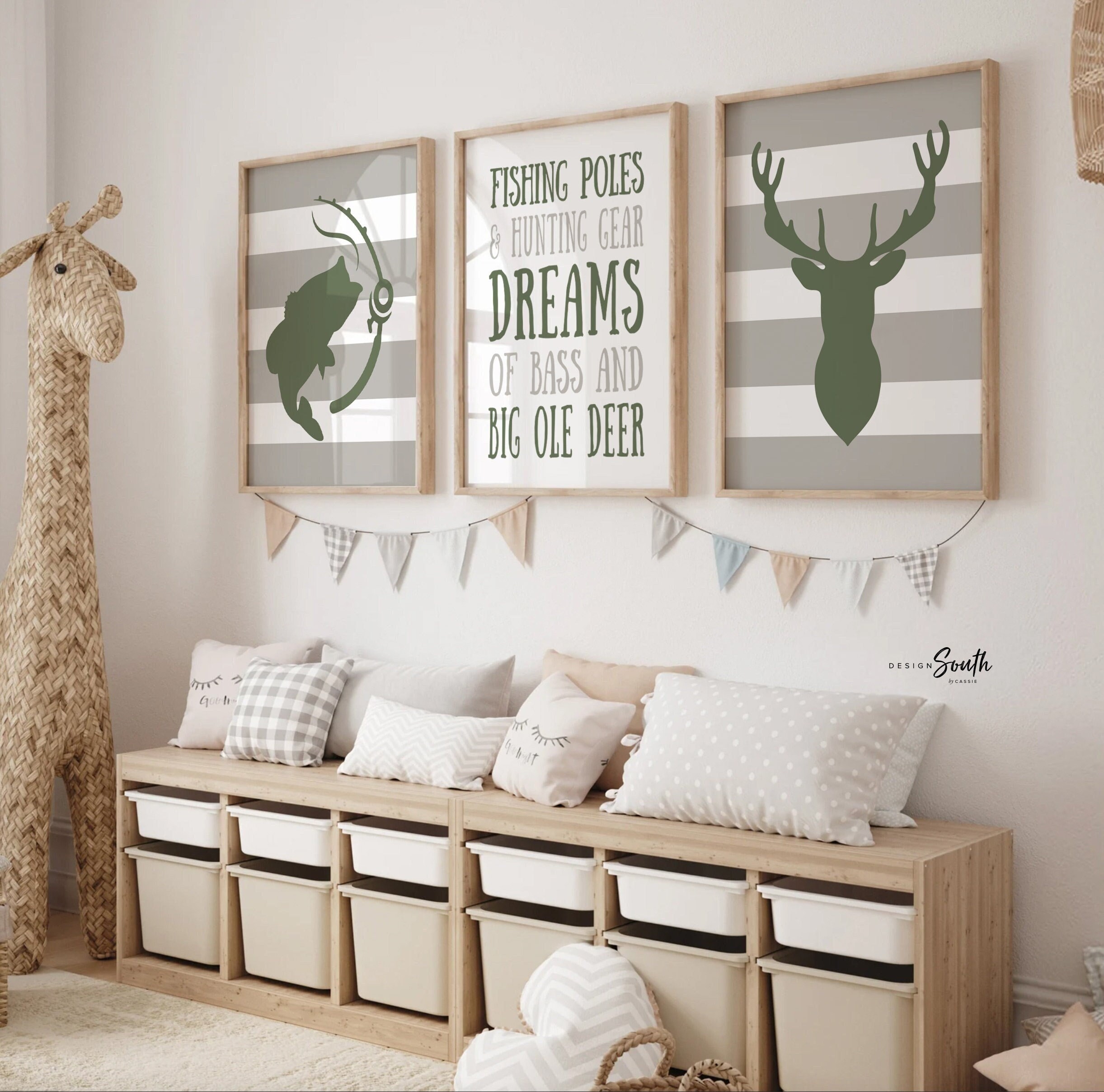 Deer Bass Kids Decor, Eight Point Buck Deer Nursery Decor, Bass Fishing  Nursery Decor, Boys Wall Art Hunting Quote, Boys Bedroom Deer Fish -   Canada