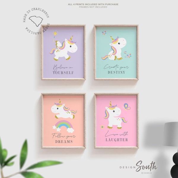Unicorn Flower Wall Etsy