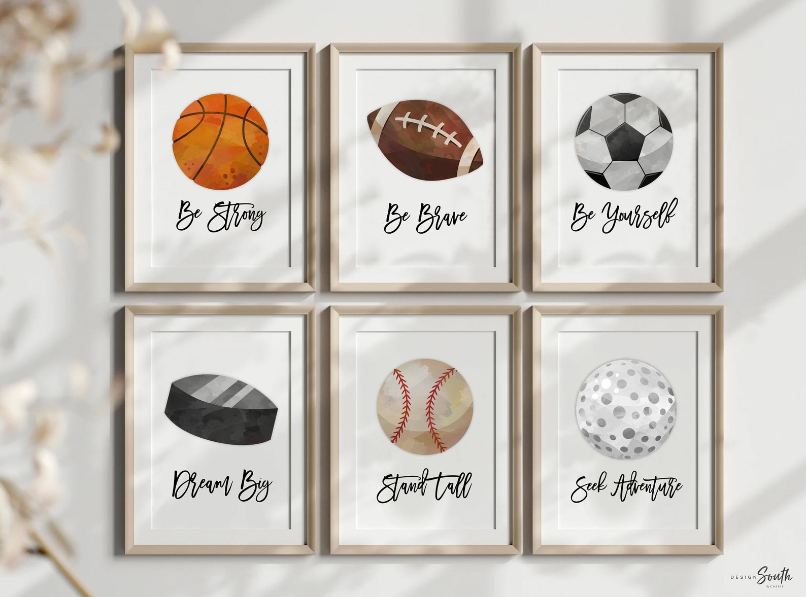Sports Boys Room Wall Art, Toddler Inspirational Wall Art Set, Sport Wall Decor, Sports Kids ...