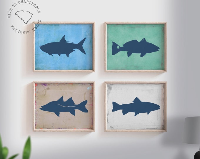 Boys fishing bedroom wall art, fish decor for boys, boys fishing theme, fish prints, baby boy fisherman, fish nursery art boys, fish decor