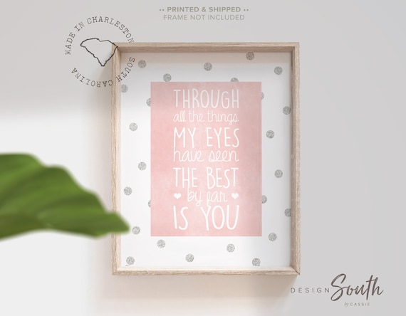 Girls nursery decor, girls bedroom decor, quote for girls nursery or bedroom, girls quote, inspiring quote for girls, beautiful quote, pink