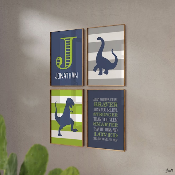 Lime dinosaur, dinosaur bedroom wall art, dinosaur decor for boys, dinosaur theme, dinosaur print, baby boy dinosaurs, dinosaur nursery art