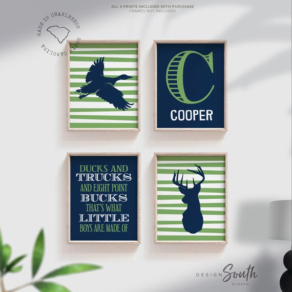 Deer nursery decor, boys hunting decor, eight point bucks, hunting decor boys room, duck, deer, navy blue green, deer nursery, duck boys