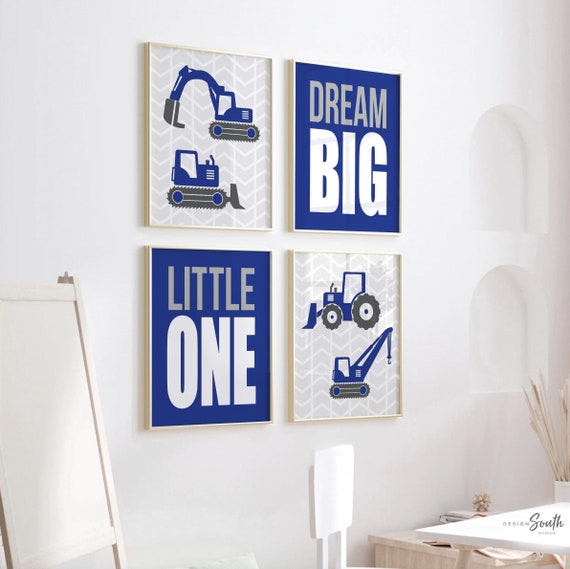 Under construction nursery, baby construction art, construction trucks for boys, builder's art, builder's decor, boys construction bedroom