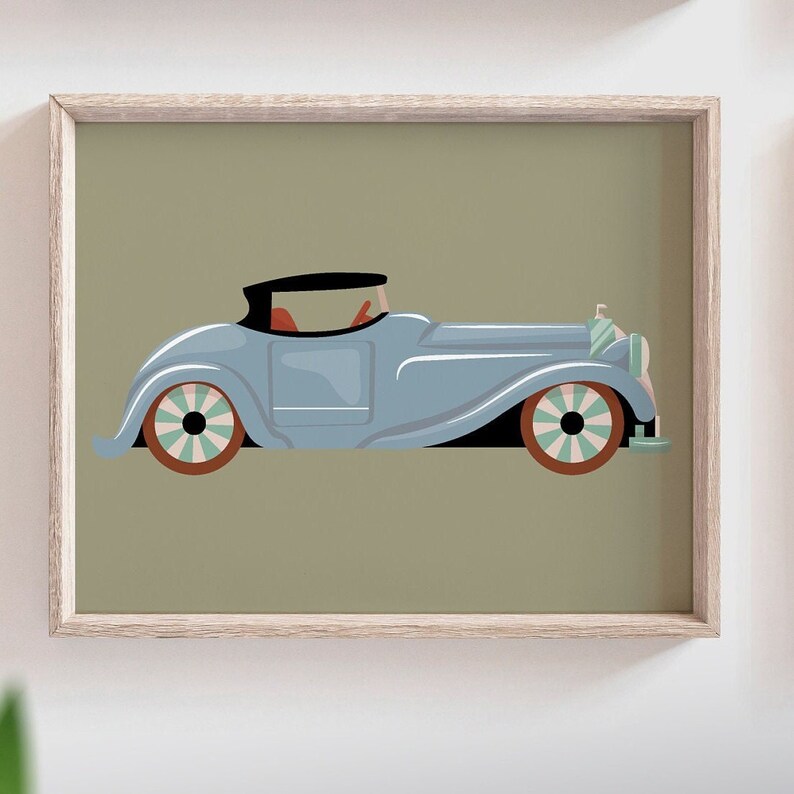 Vintage Car Collection Vintage Car Nursery Car Art Prints Etsy